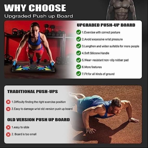 Fit beast Push Up Bars Fitness Equipment 9 In 1 Pushup Board