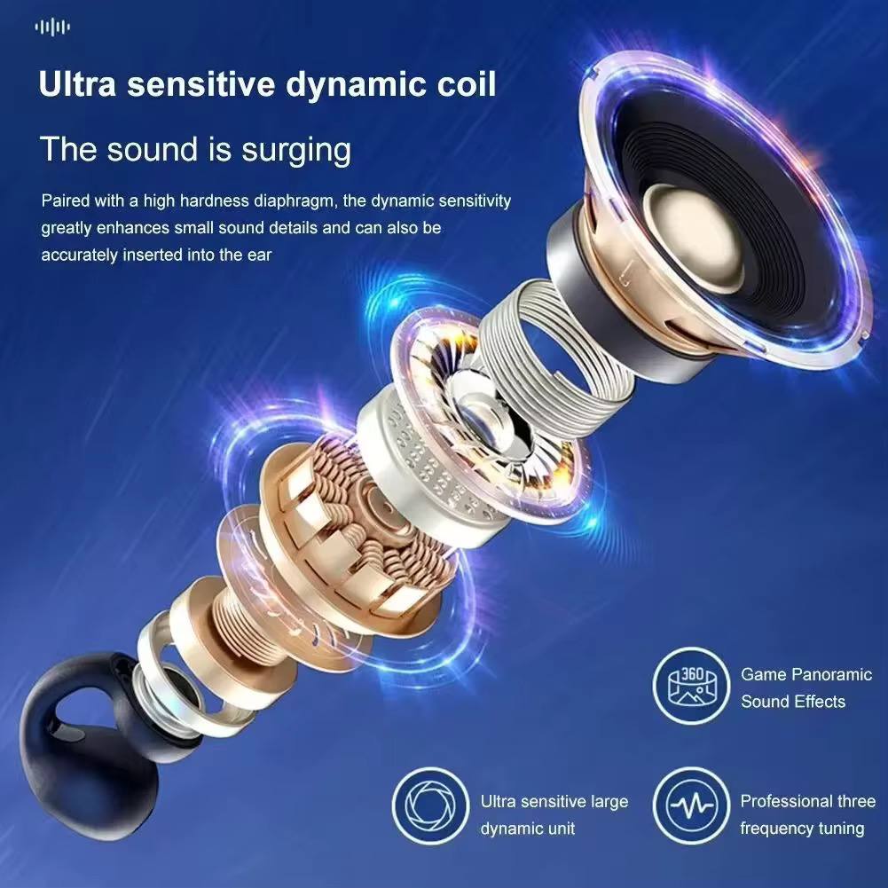 Airdopes Loop OWS Earbuds w/Clip-On Fit, Air Conduction Tech, 5.3 chip, panoramic surround stereo sound, touch control, 300HRS stand by duration, 4Mics ENx, 12mm Drivers, 40ms Latency, ASAP Charge, OWS Ear Buds Earphones (Cool Black)