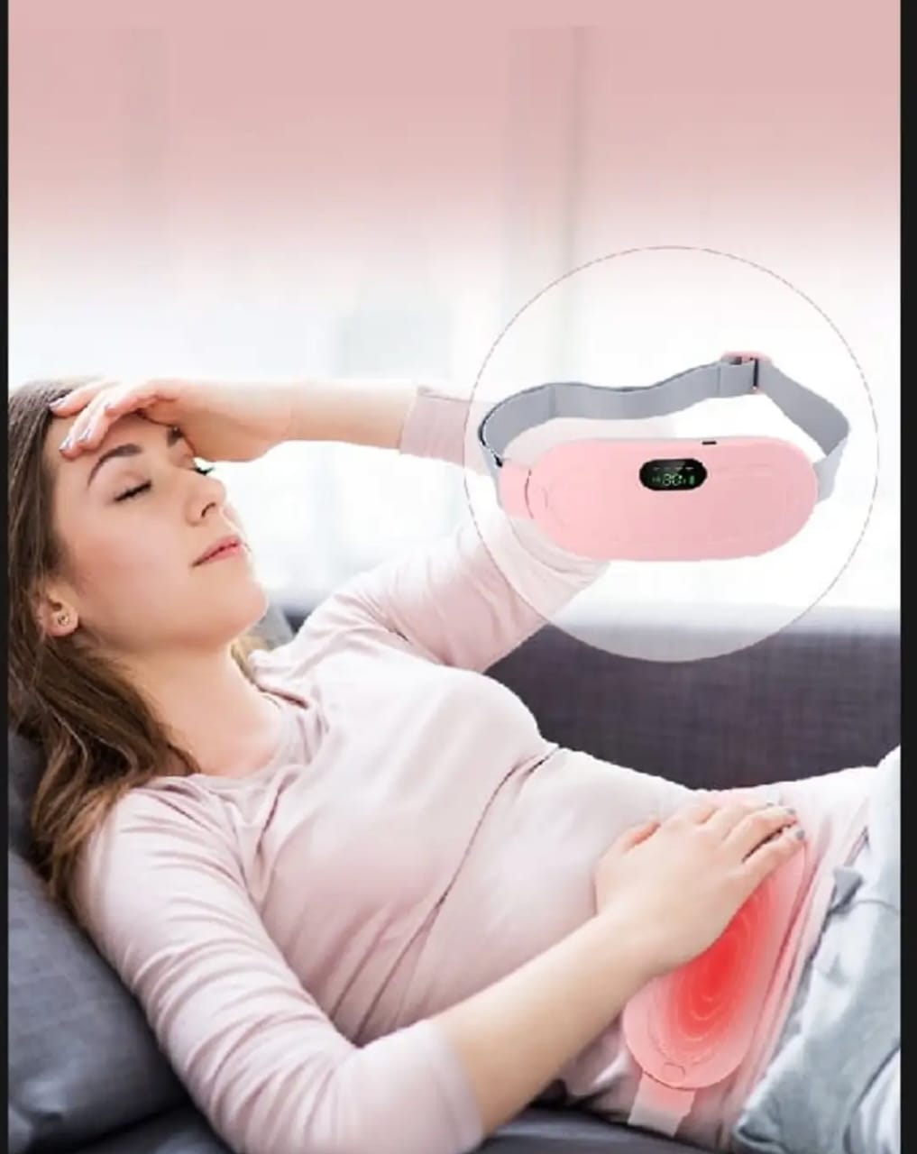Menstrual Heating Pad Massager | Period Pain Relief Device | Portable Cordless Period Pain Relief | Backpain & Stomach Pain Relief Massager | Period Pain Relief Belt | Menstrual Heating Pad for Girls Cramps
