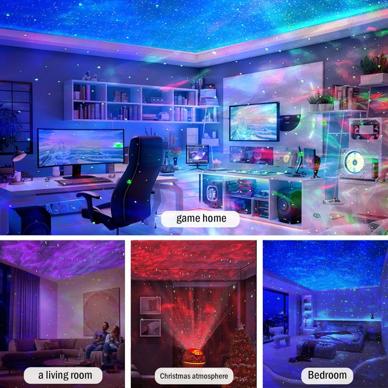 Galaxy Projector Light for Bedroom Star Projector Dinosaur Egg Night Lights for Kids Room with White Noise Bluetooth Speaker Timer and Remote Room Decor Gifts for Girls Boys Birthday.