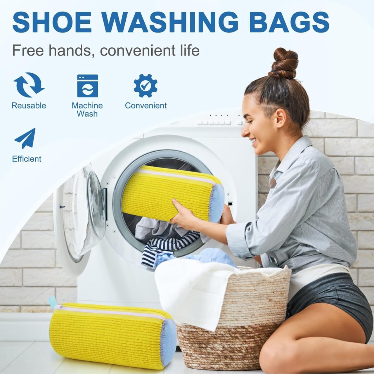 Shoe Laundry Bags for Sneakers, Reusable Shoe Cleaning Bag for All Shoe Sizes(Laundry shoe bag)