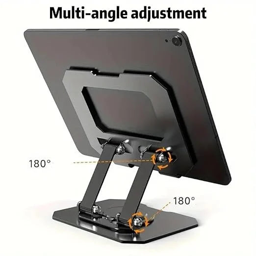 Adjustable Laptop Stand with 360° Rotating Base Tabletop Stand Foldable Portable Stand Holder Compatible for Notebook Ipad, laptop