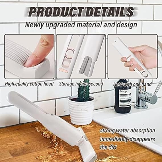 Multipurpose Mini Sponge Mop Portable Mop High Absorption Sponge Dry and Wet Mop