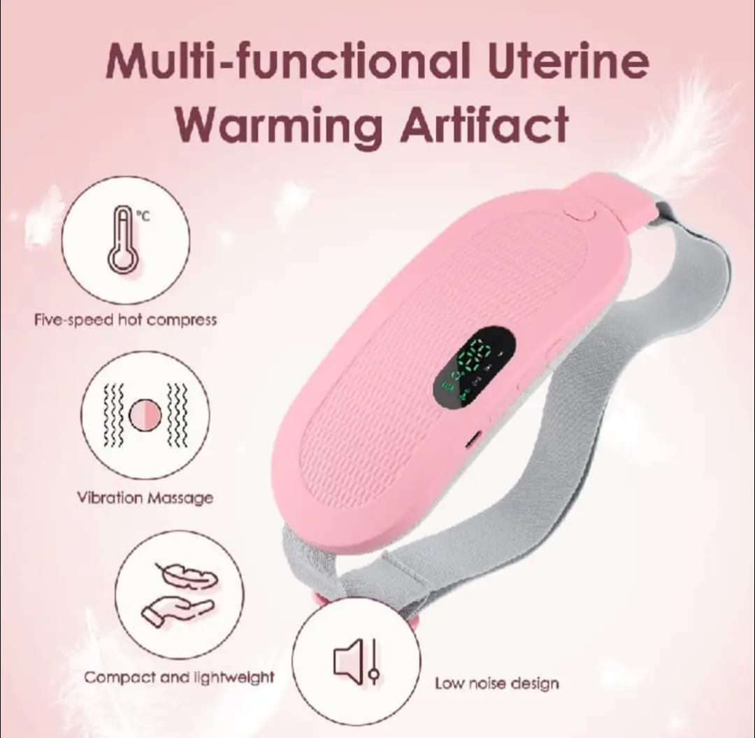 Menstrual Heating Pad Massager | Period Pain Relief Device | Portable Cordless Period Pain Relief | Backpain & Stomach Pain Relief Massager | Period Pain Relief Belt | Menstrual Heating Pad for Girls Cramps